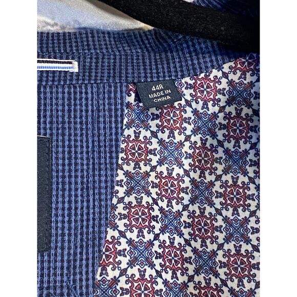 TailorByrd Men's 2 Button Sport Coat Blue Size 44R Fully Lined Stretch Fabric - Picture 2 of 16